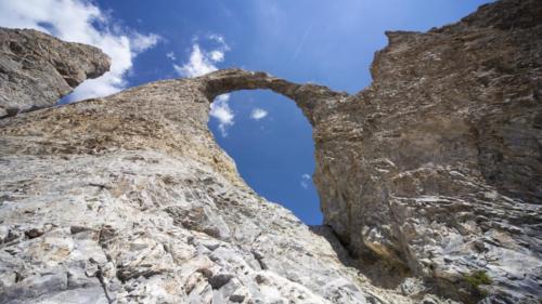 Walk up to the iconic Aigulle Percée at 2749m